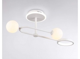  Потолочный светодиодный светильник со сменной лампой и пультом управления FL66221/3 WH белый 29W 3000K-6400K+G9/2 630*230*240 (ПДУ ИК)