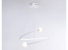  Подвесной светодиодный светильник с пультом управления FL66291 WH белый 39W 3000K-6400K D500*1000 (ПДУ ИК)