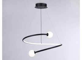  Подвесной светодиодный светильник с пультом управления FL66293 BK черный 39W 3000K-6400K D500*1000 (ПДУ ИК)