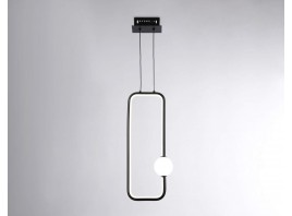  Подвесной светодиодный светильник FL66363 BK черный 19W 4200K 190*80*1000