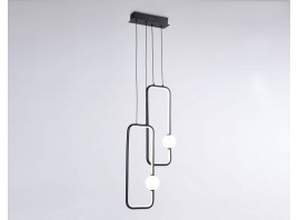  Подвесной светодиодный светильник FL66366/2 BK черный 38W 4200K 300*80*1200