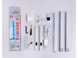  Светильник светодиодный напольный RGB с пультом FL8020 WH белый LED 15W RGB D32*1250 (ПДУ РАДИО 2.4G)