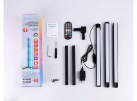  Светильник светодиодный напольный RGB с пультом FL8022 BK черный LED 15W RGB D32*1250 (ПДУ РАДИО 2.4G)