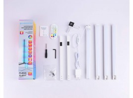  Светильник светодиодный напольный RGB с пультом FL8025 WH белый LED 20W RGB D32*1650 (ПДУ РАДИО 2.4G)