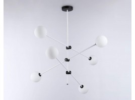  Подвесной светильник TR2512/6 WH/BK белый/черный G9/6 max 10W D970*830