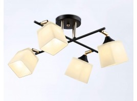  Подвесная люстра TR303084/4 BK/FGD/FR черный/золото/белый матовый E27/4 max 40W 580*580*250