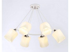  Подвесная люстра TR303159/6 WH/CH/FR белый/хром/белый матовый E27/6 max 40W D670*410