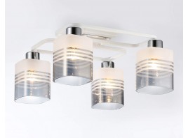  Потолочный светильник TR303205/4 WH/CH/SM/FR белый/хром/дымчатый/белый матовый E27*4 max 60W 370*370*200