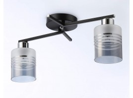  Потолочный светильник TR303211/2 BK/CH/SM/FR черный/хром/дымчатый/белый матовый E27*2 max 60W 500*170*200