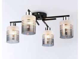  Потолочный светильник TR303212/4 BK/CH/SM/FR черный/хром/дымчатый/белый матовый E27*4 max 60W D515*200