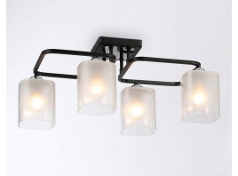  Потолочный светильник TR303222/4 BK/CH/FR черный/хром/белый матовый E27*4 max 60W 530*290*220