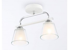 Потолочный светильник TR303229/2 WH/CH/CL/FR белый/хром/прозрачный/белый матовый E27*2 max 60W 340*120*250