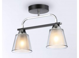  Потолочный светильник TR303231/2 BK/CH/SM/FR черный/хром/дымчатый/белый матовый E27*2 max 60W 340*120*250