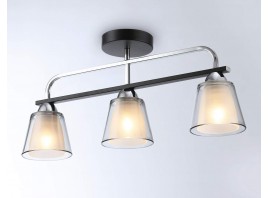  Потолочный светильник TR303235/3 BK/CH/SM/FR черный/хром/дымчатый/белый матовый E27*3 max 60W 550*120*250