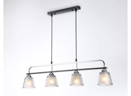  Подвесной светильник TR303244/4 BK/CH/SM/FR черный/хром/дымчатый/белый матовый E27*4 max 60W 870*120*780