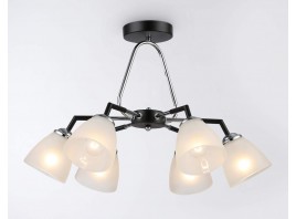  Подвесной светильник TR303294/6 BK/CH/FR черный/хром/белый матовый E27*6 max 60W D590*380