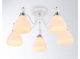  Потолочный светильник TR303305/5 WH/CH/FR белый/хром/белый матовый E27*5 max 60W D600*270