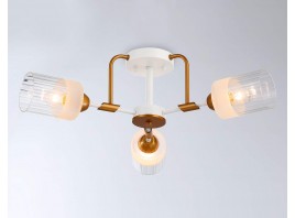  Подвесной светильник TR303321/3 WH/GD/CL/FR белый/золото/прозрачный/белый матовый E27*3 max 60W D620*210
