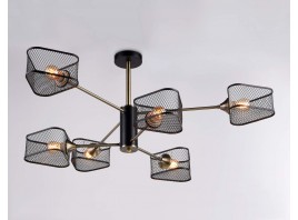  Подвесная люстра TR80172/6 SB/BK бронза/черный E27/6 max 40W D950*375