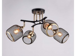  Подвесная люстра TR80177/4 BK/FGD черный/золото E27/4 max 40W D640*260