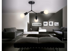  Потолочный светильник в стиле лофт TR8027/3 BK черный E27*3 max 40W D400*390