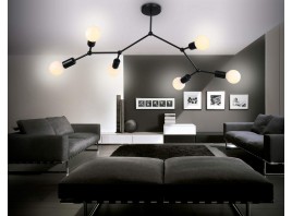  Потолочный светильник в стиле лофт TR8036/6 BK черный E27*6 max 40W D670*590