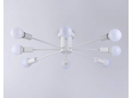  Потолочный светильник в стиле лофт TR80408/8 WH белый E27/8 max 60W D950*150