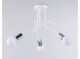  Потолочный светильник в стиле лофт TR80414/3 WH/CH белый/хром E27/3 max 60W D670*370