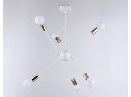 Подвесной светильник в стиле лофт TR80432/6 WH/GD белый/золото E27/6 max 60W D950*730