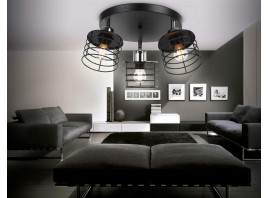  Настенно-потолочный спот в стиле лофт TR8092/3 BK/CH черный/хром E27*3 max 40W D372*190