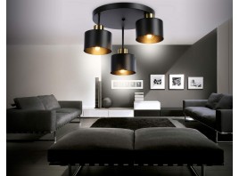  Подвесной светильник в стиле лофт TR8121/3 BK/BS черный/латунь E27*3 max 40W D370*265