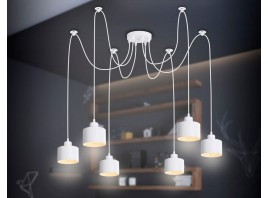  Подвесной светильник в стиле лофт TR8131/6 WH белый E27*6 max 40W D700*800