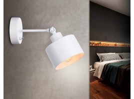  Накладной спот с выключателем в стиле лофт TR8135 WH белый E27 max 40W D120*290