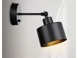  Накладной спот с выключателем в стиле лофт TR8137 BK черный E27 max 40W D120*290