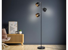  Напольный светильник со сменной лампой в стиле лофт TR8155/3 BK черный E27*3 max 40W D370*1530