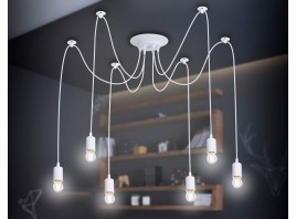  Подвесная люстра в стиле лофт TR8177/6 WH белый E27*6 max 40W D630*910