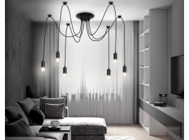  Подвесная люстра в стиле лофт TR8178/6 BK черный E27 max 40W D630*910