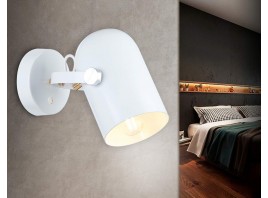  Накладной спот с выключателем в стиле лофт TR8202 WH белый E27 max 40W D117*280