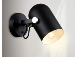  Накладной спот с выключателем в стиле лофт TR8204 BK черный E27 max 40W D117*280