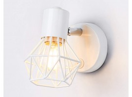  Накладной спот с выключателем в стиле лофт TR8626 WH/CH белый/хром E27 max 40W 115*91*150