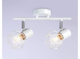  Настенно-потолочный спот в стиле лофт TR8628/2 WH/CH белый/хром E27*2 max 40W 260*91*175