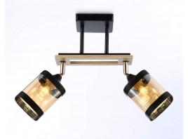  Подвесной светильник TR9525/2 BK/FGD/TI черный/золото/янтарь E27/2 max 40W 510*100*270