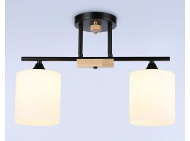  Подвесной светильник TR9543/2 BK/FR черный/белый матовый E27/2 max 40W 435*120*280