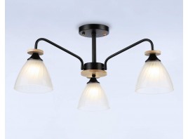  Подвесной светильник TR9564/3 BK/FR черный/белый матовый E27/3 max 40W D620*250
