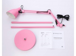  Светильник напольный с выключателем на проводе TR97645 PI розовый E27 max 40W D120*1750
