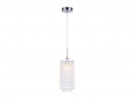  Подвесной светильник со сменной лампой TR3636 CH/WH хром/белый E14 max 40W D130*1100