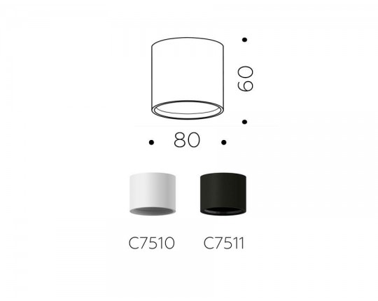 C7510 SWH белый песок D80*H60mm MR16 GU5.3