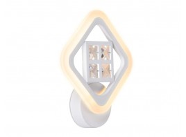  Настенный светодиодный светильник с хрусталем FA284 WH белый 15W 260*230*60