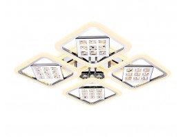  Потолочный светодиодный светильник с пультом FA288/4 CH хром 116W 750*750*80 (ПДУ РАДИО 2.4G)