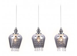  Подвесной светильник со сменной лампой TR3613/3 CH/SM хром/дымчатый E27/3 max 40W 570*140*920